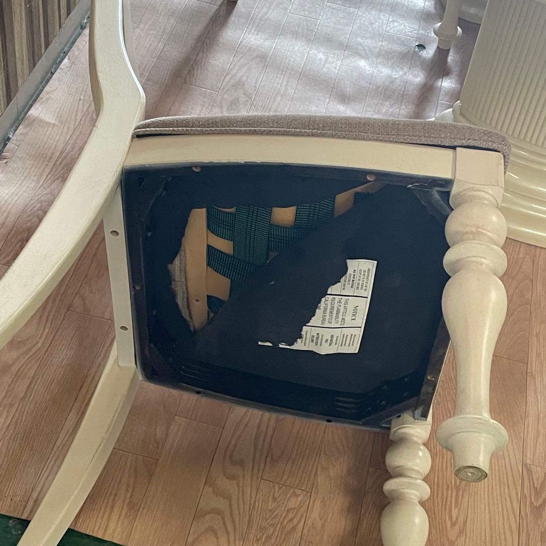 【イタリア家具風】ダイニングテーブルセット 4人掛け オーバル型 サルタレッリ風