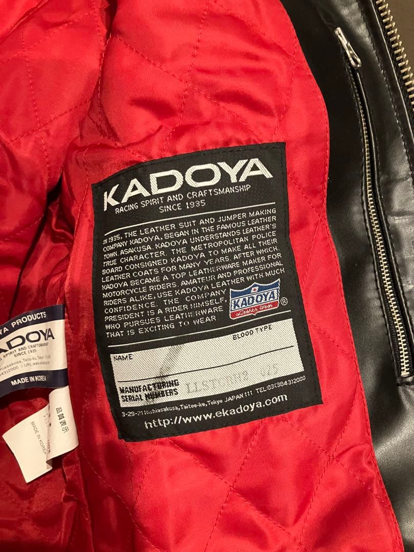 Kadoyaカドヤ Historyヒストリー別注シングルライダースTCR2-H2