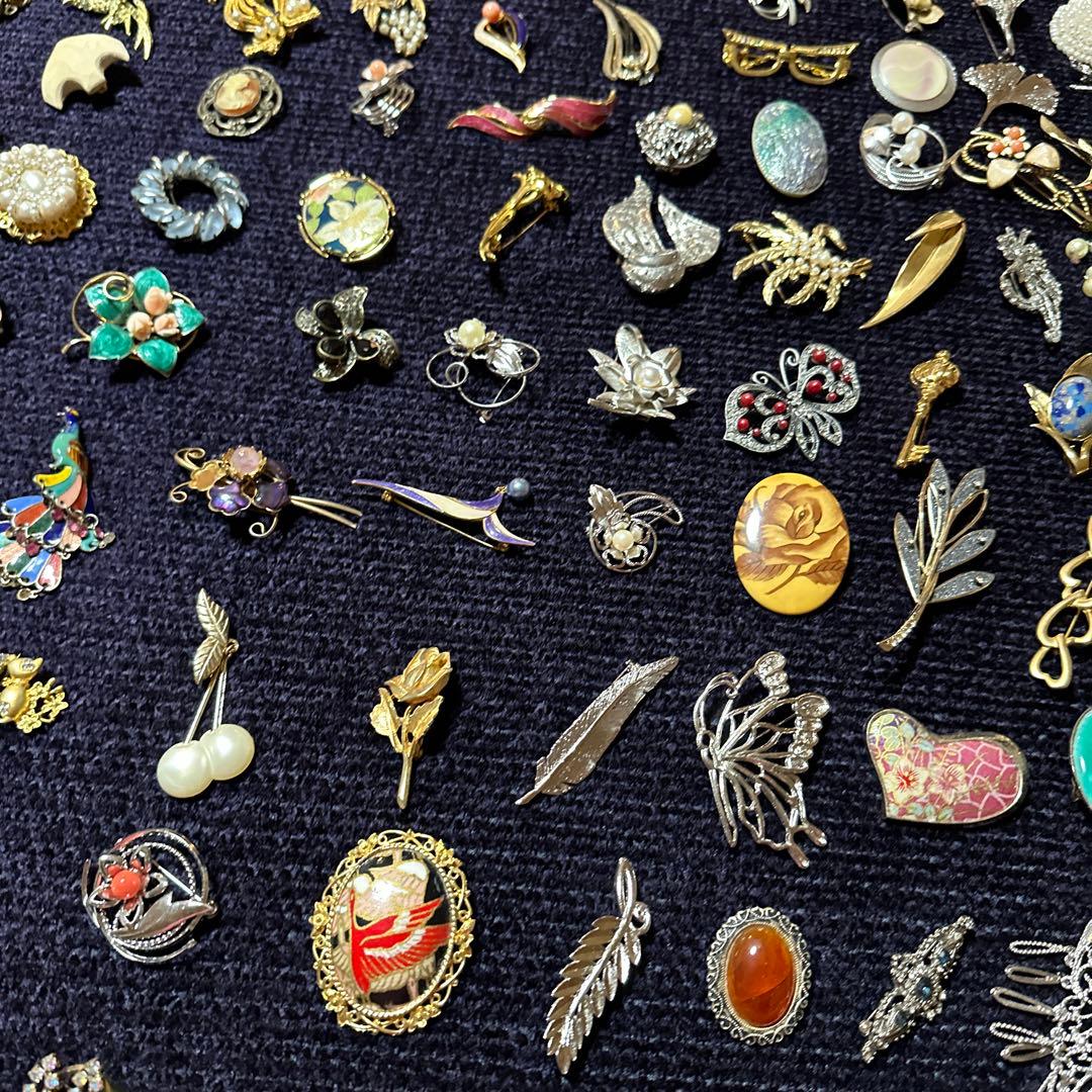 【vintage】ブローチ　130点以上　まとめ売り　大量