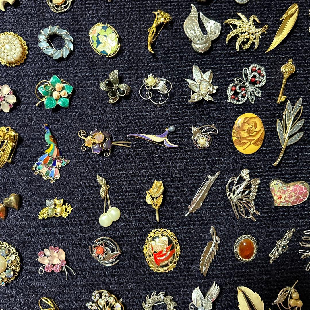 【vintage】ブローチ　130点以上　まとめ売り　大量