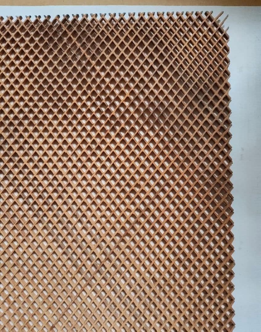 木製 網目状　組子　 工芸品　2枚価格　③