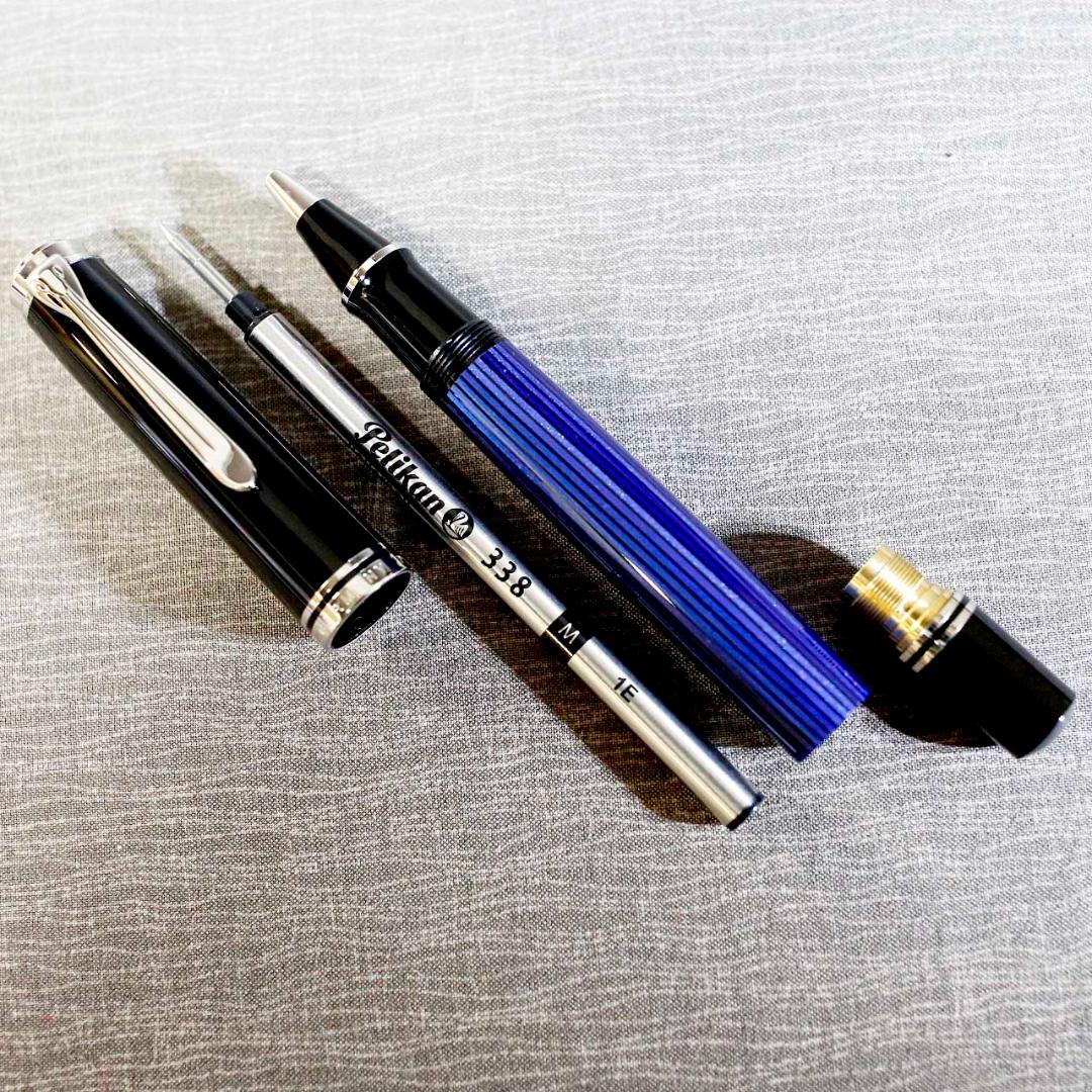 【極美品 送料込み】ペリカン ボールペン スーベレーン Ｒ８０５ 青縞
