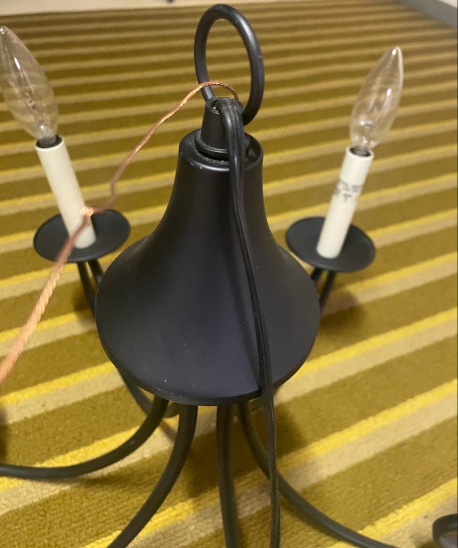 シャルドネ ブラックシャンデリア 6灯式 新品未使用