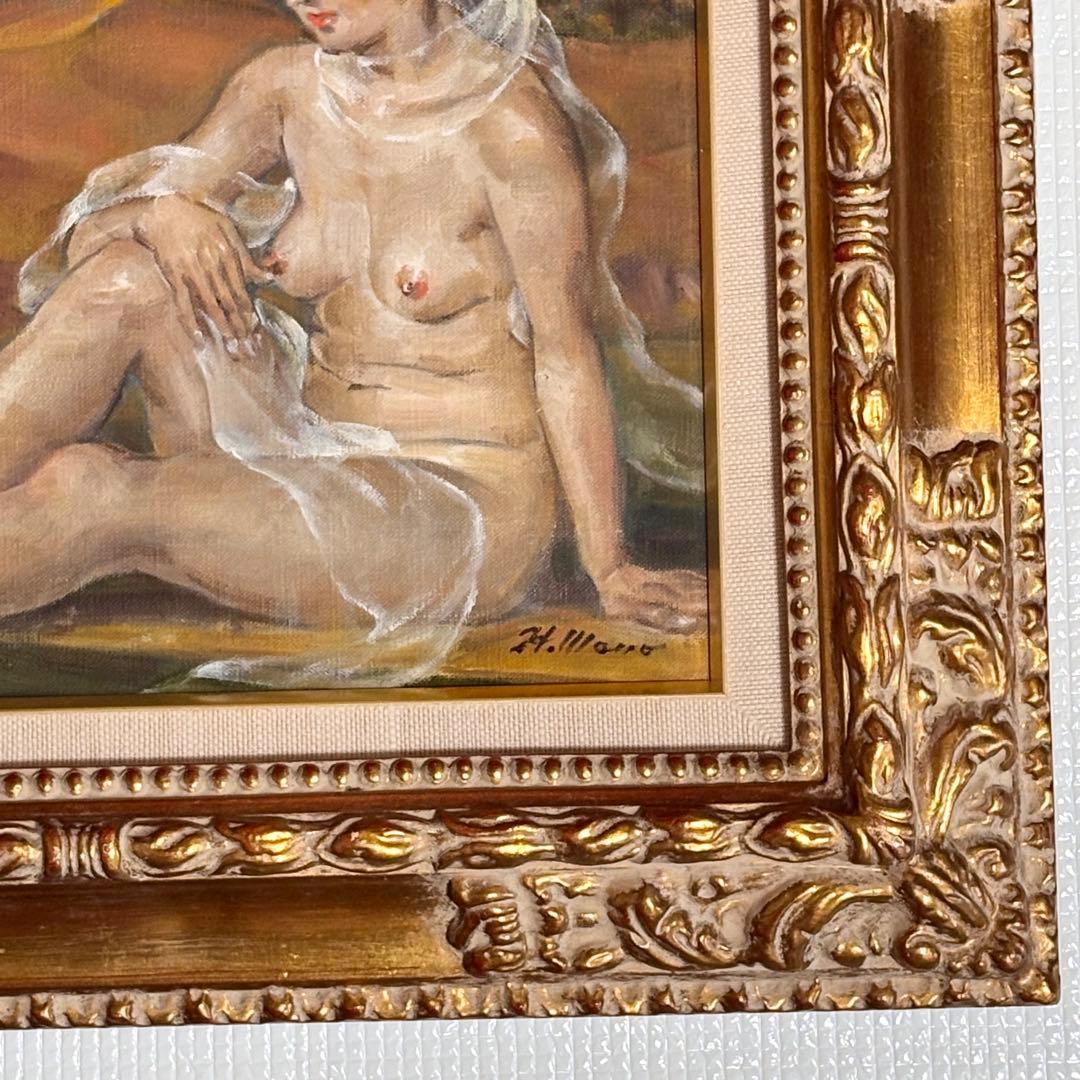 美術館収蔵画家 真野広 裸婦 美人画 油絵