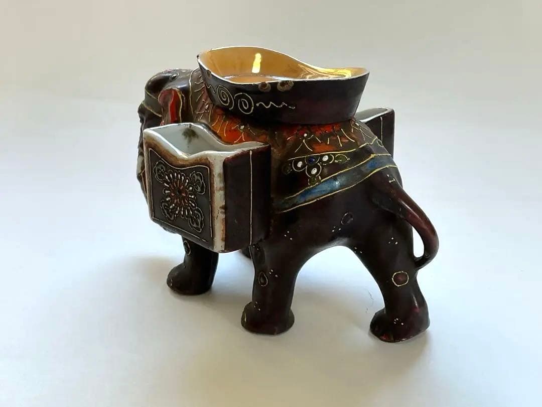 ゾウのマッチ立て 【薩摩 盛揚】 【1930年代？】