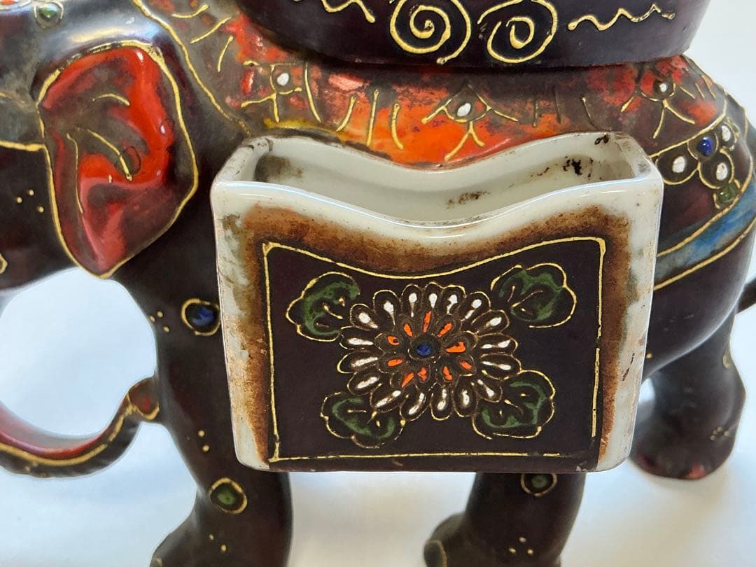 ゾウのマッチ立て 【薩摩 盛揚】 【1930年代？】