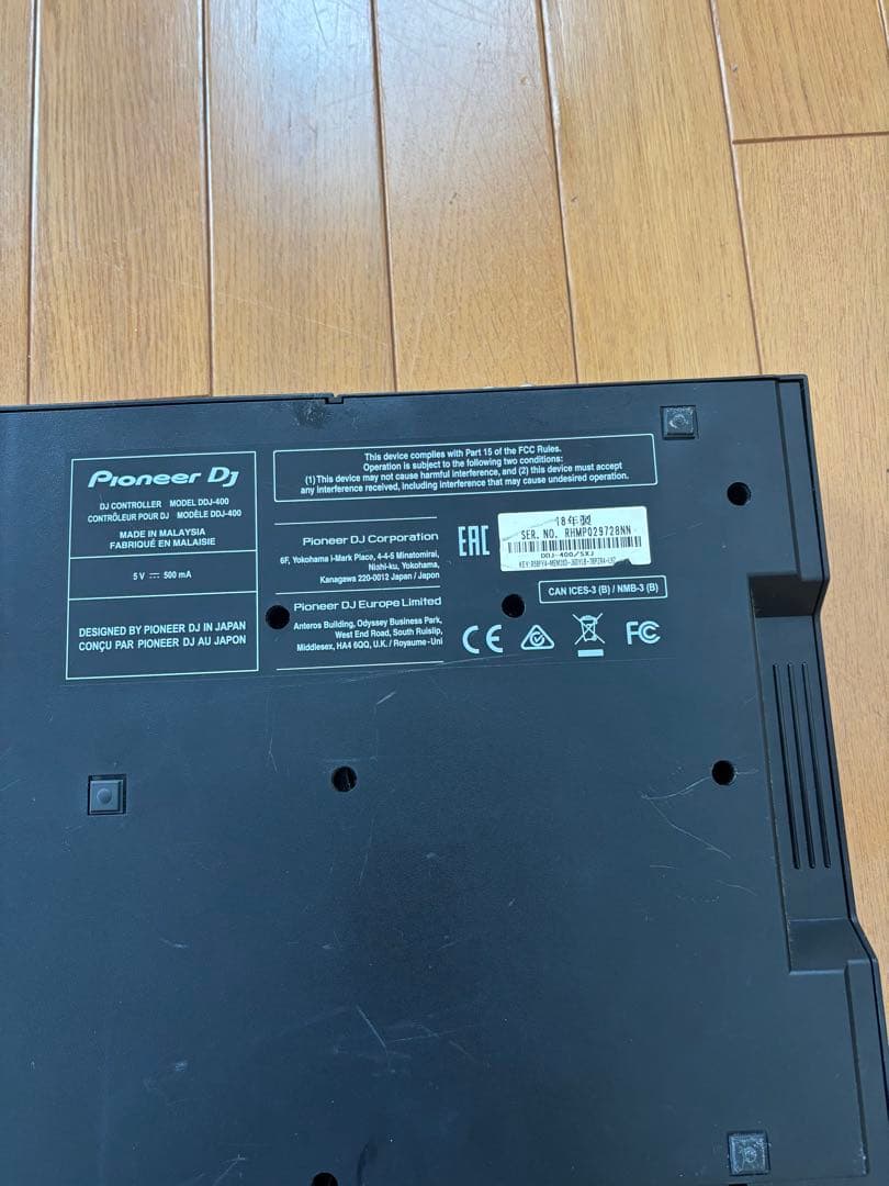 Pioneer DJ DDJ400 ヘッドホン+Lightning変換コード