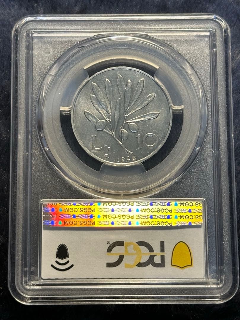 1946-R 伊10リラ銀貨 ペガサス 大特年 トップMS65