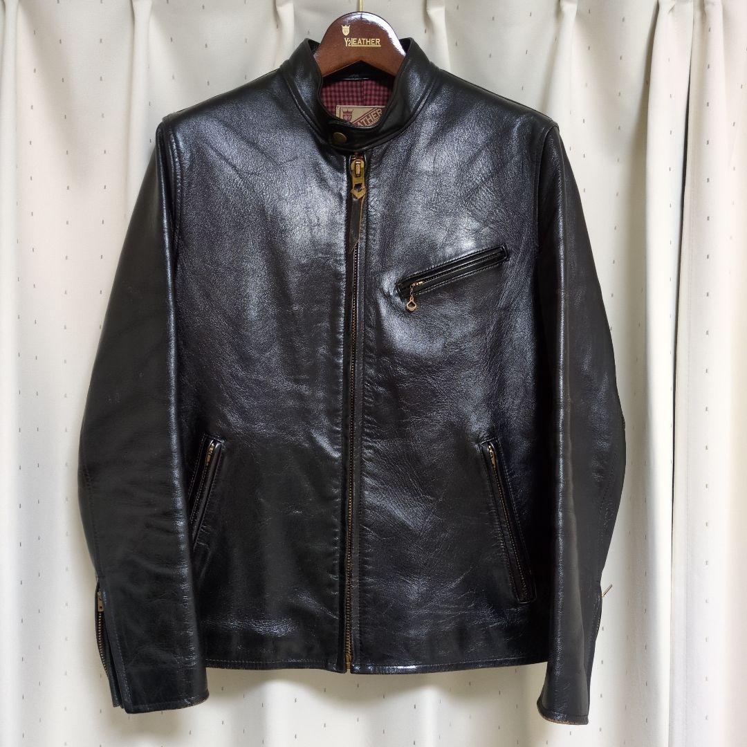 Y2LEATHER シングルライダース 38 茶芯 馬革