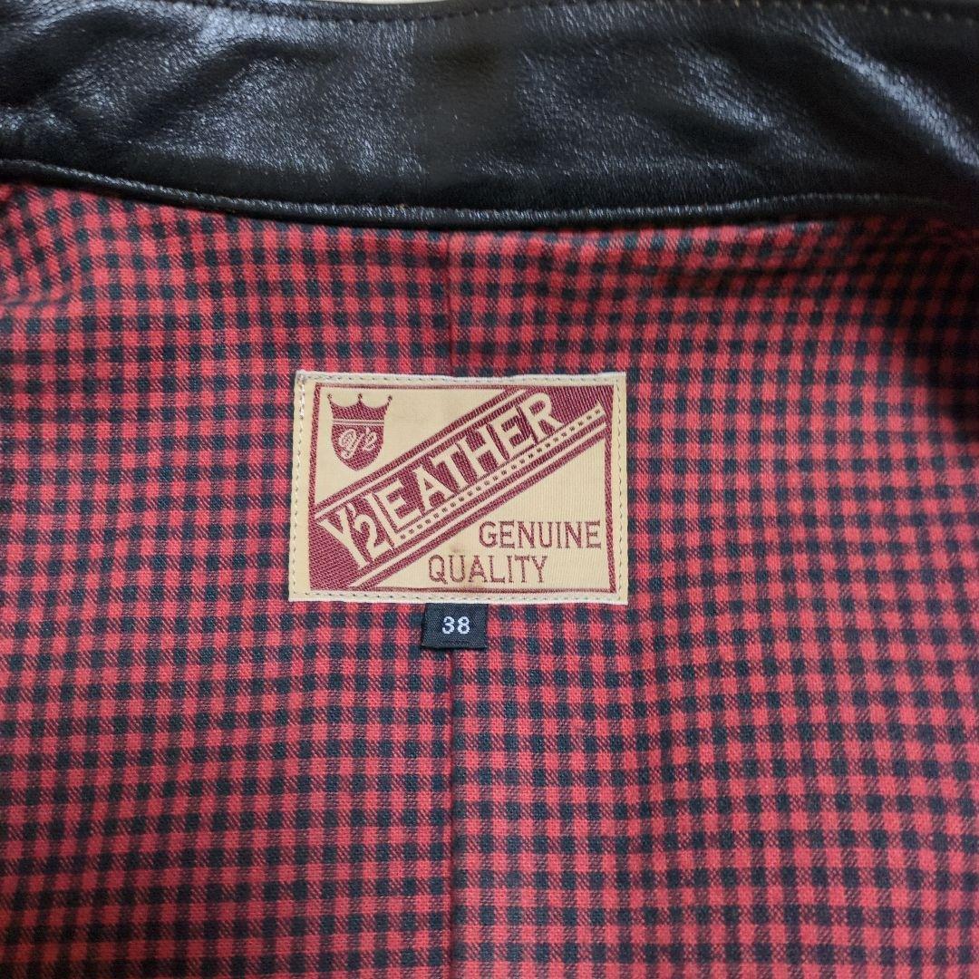 Y2LEATHER シングルライダース 38 茶芯 馬革