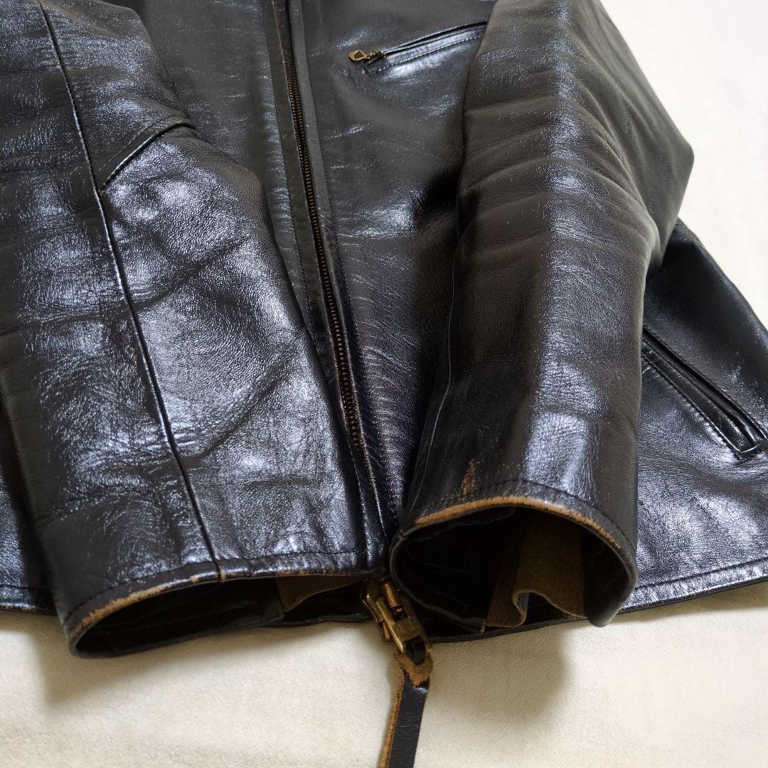 Y2LEATHER シングルライダース 38 茶芯 馬革