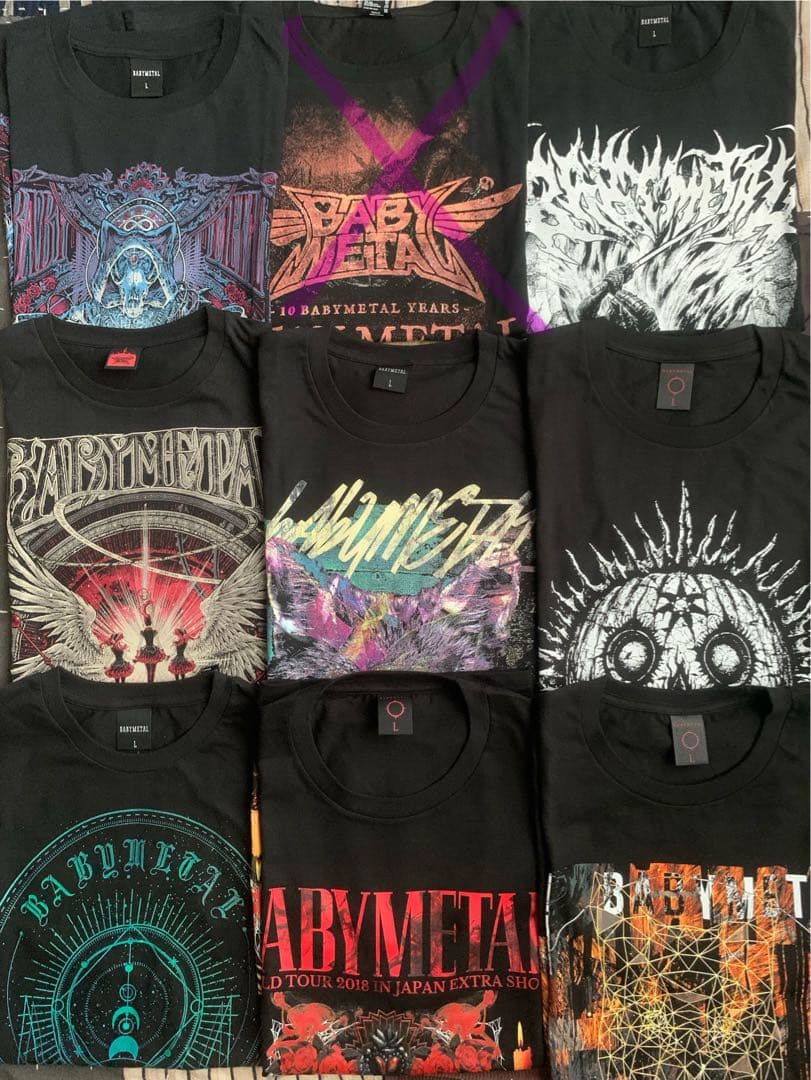 未使用品 8枚セット Lサイズ BABY L tシャツ ベビーメタル