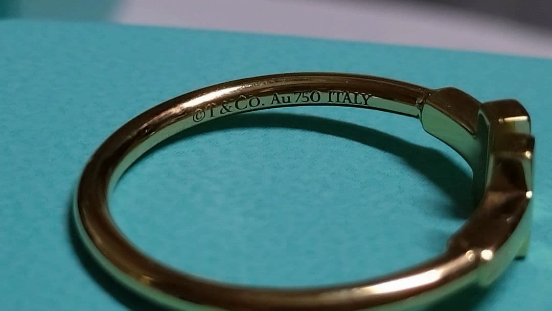 Tiffany & Co. ティファニーTワイヤーリング 18Kゴールド 16号