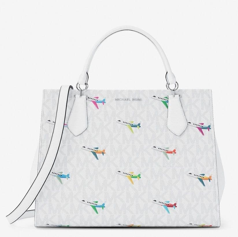 【限定柄】新品未使用 MICHAEL KORS マイケルコース 飛行機柄バッグ