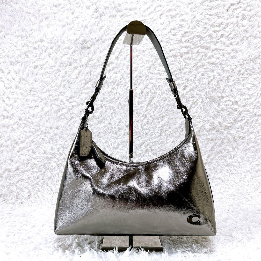 未使用級✨coach ジュリエット　メタリック　シルバー　ハンドバッグ　2way