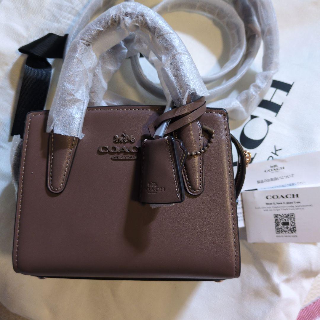 COACH アンドレア ミニ キャリーオール　ブラウン ショルダーバッグ
