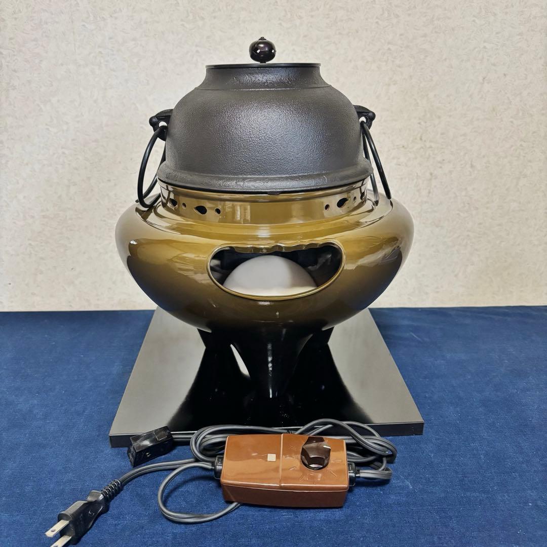 風炉 電熱器 志きの釜 野々田式朝鮮風炉 敷板 茶道具 お点前道具