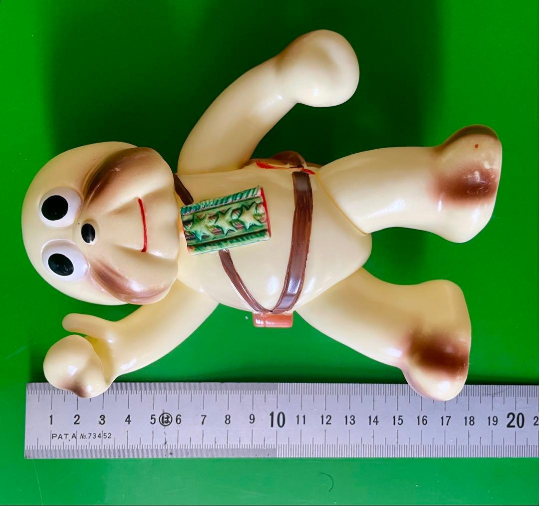 【珍品】当時物　マルザン　のらくろ ブル連隊長 ソフビ　1969年　田川水泡