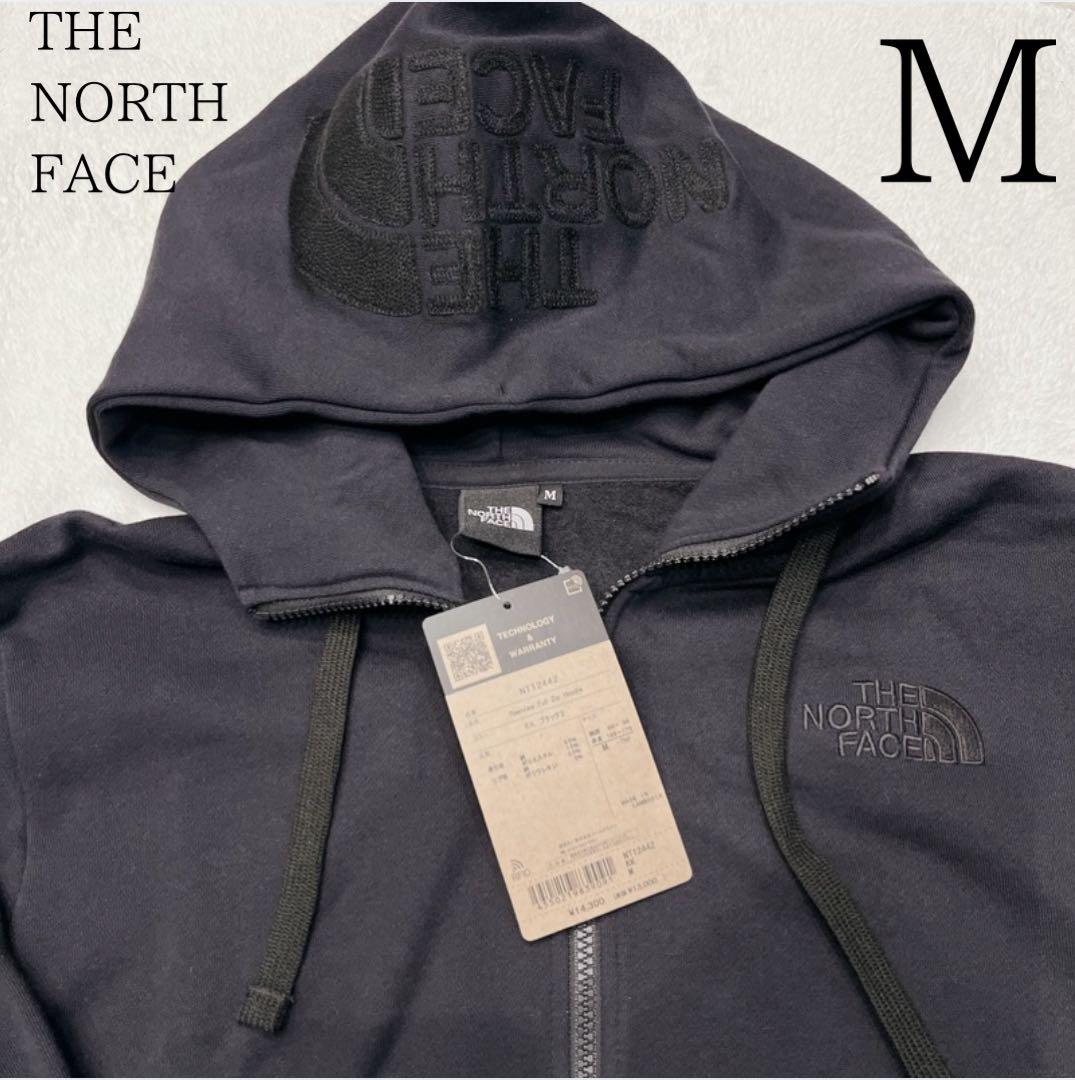 新品タグ付き ノースフェイス リアビューフルジップフーディ NT12442 黒
