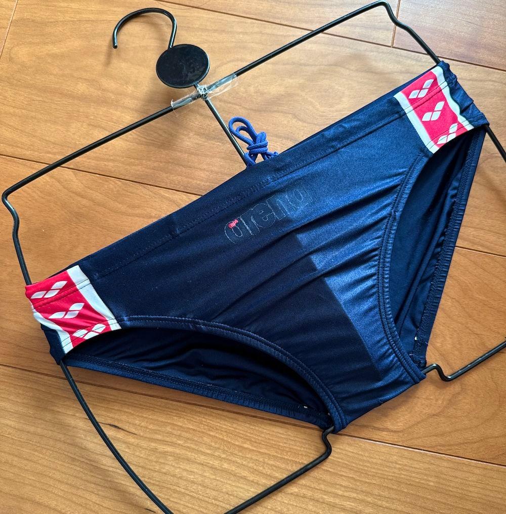 【レア】arena NUX ニュークス ネイビー×レッド 光沢 Lサイズ 競パン