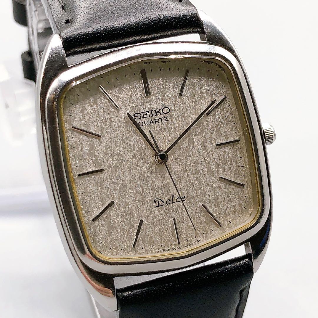 SEIKO Dolce クォーツ 腕時計 6030-5250 スクエア シルバー
