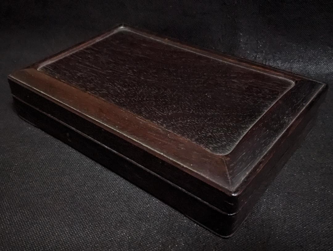 【松花江緑石　龍馬波濤文時代硯】◆淡緑に白雲紋美石◆上箱◆松花石◆検→端渓・歙州