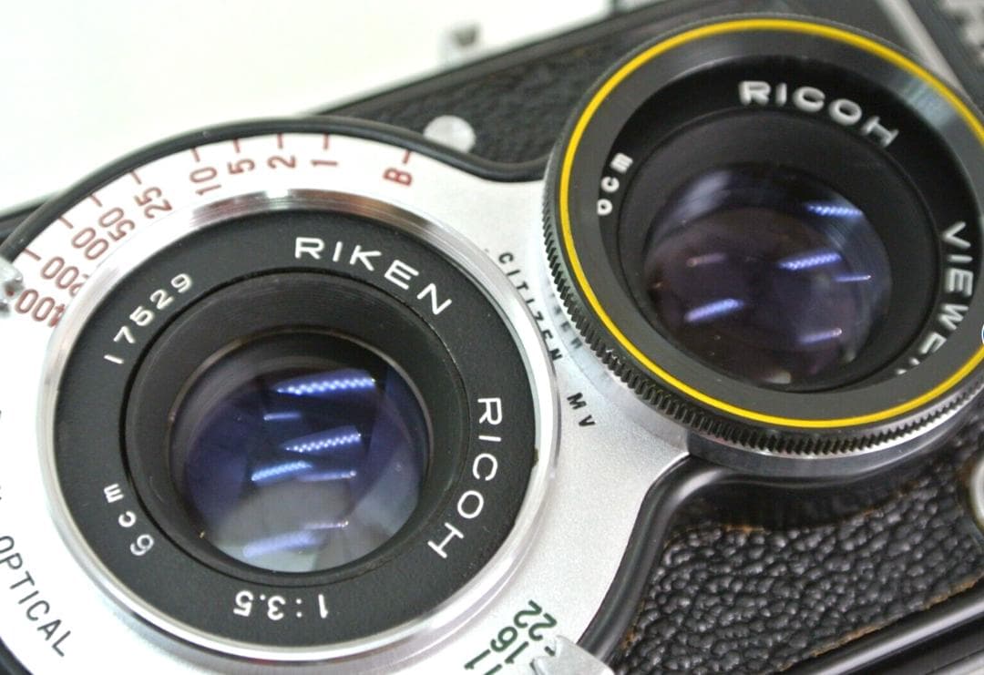 美品！　Ricoh Super 44 二眼レフカメラW/6cm F3.5 レンズ