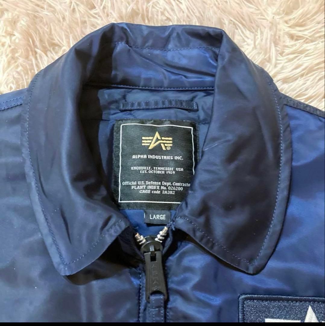 ALPHA INDUSTRIES ネイビー ジャケット L