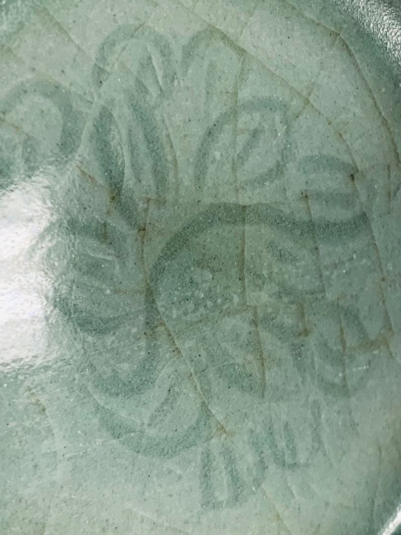 中国明時代竜泉窯青磁お皿