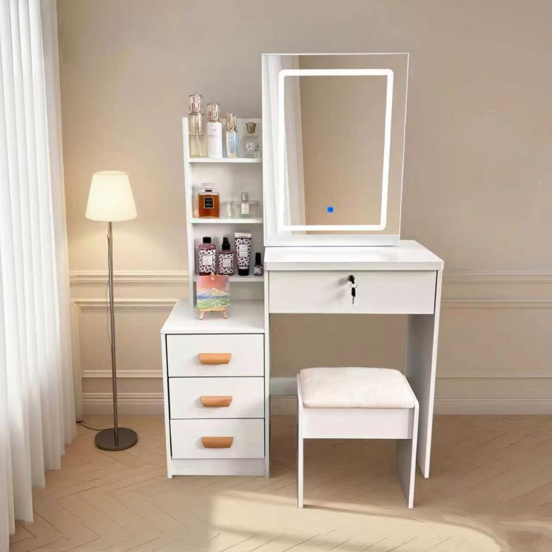 ホワイトドレッサー・鏡台 訳あり品　写真をご確認 1021-②