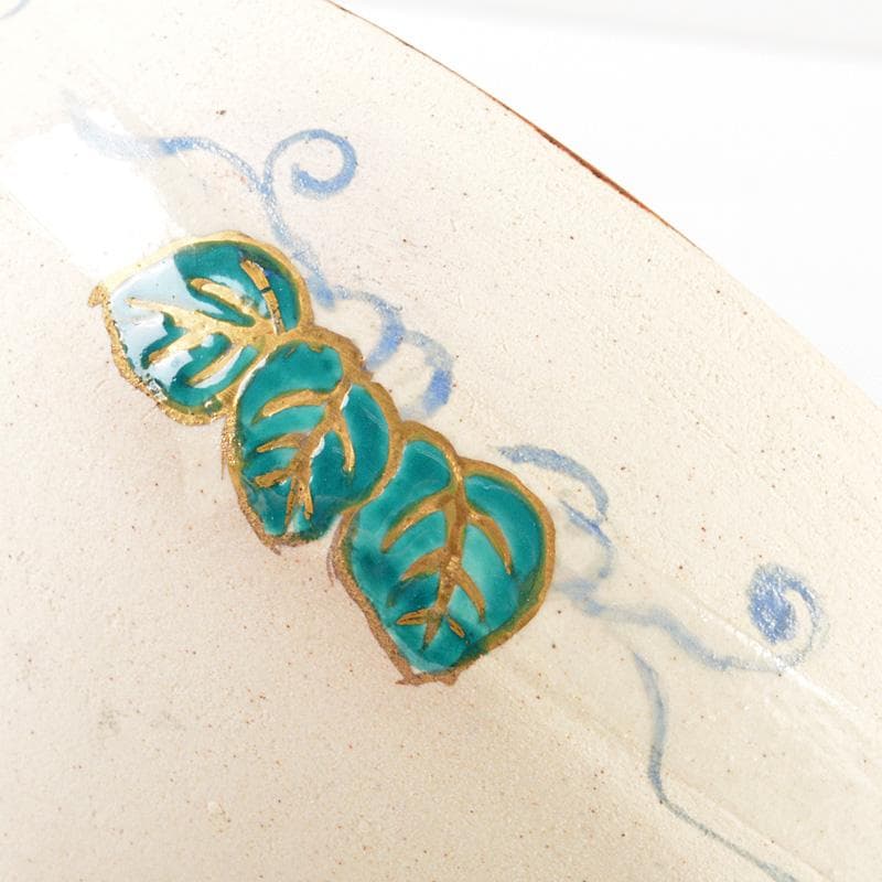 茶道具　萬古焼　松坂萬古　佐久間芳山　蔦の細道　茶碗　共箱　C　5696