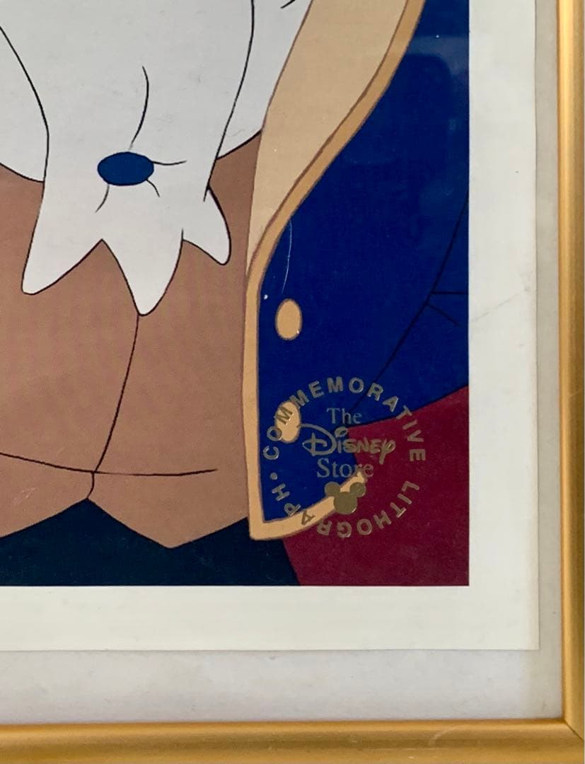 【ディズニー・リトグラフ】「美女と野獣」(アルミフレーム付き)【美品、レア】