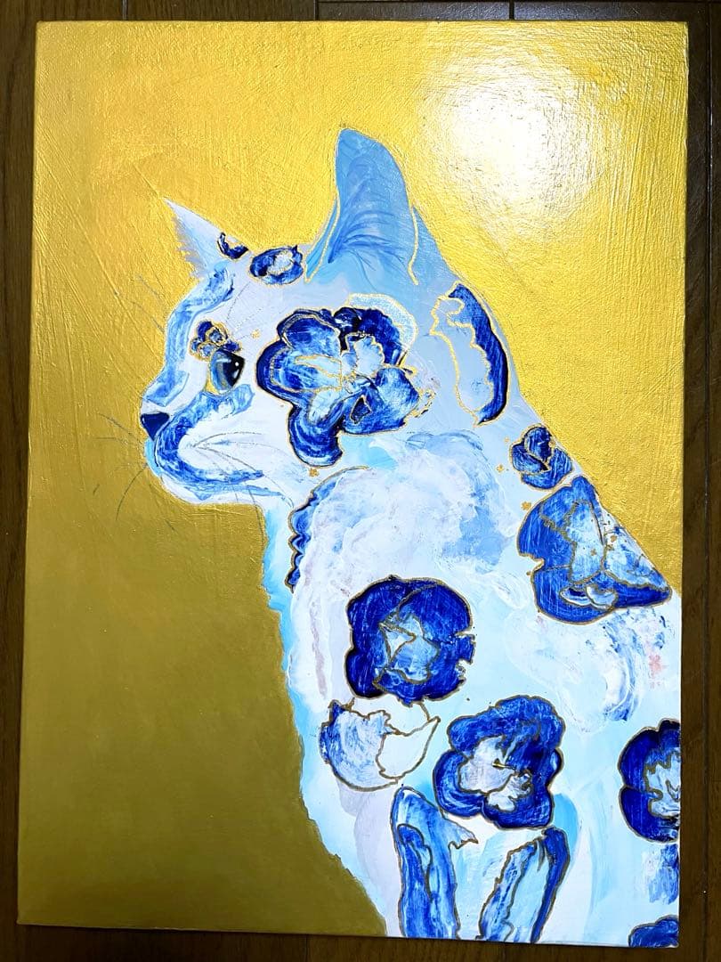 猫の絵　絵画　イラスト　ドローイング