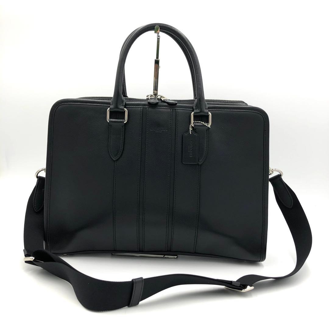 【未使用に近い✨】コーチ ボンド ブリーフケース スムースレザー 2WAY 黒色