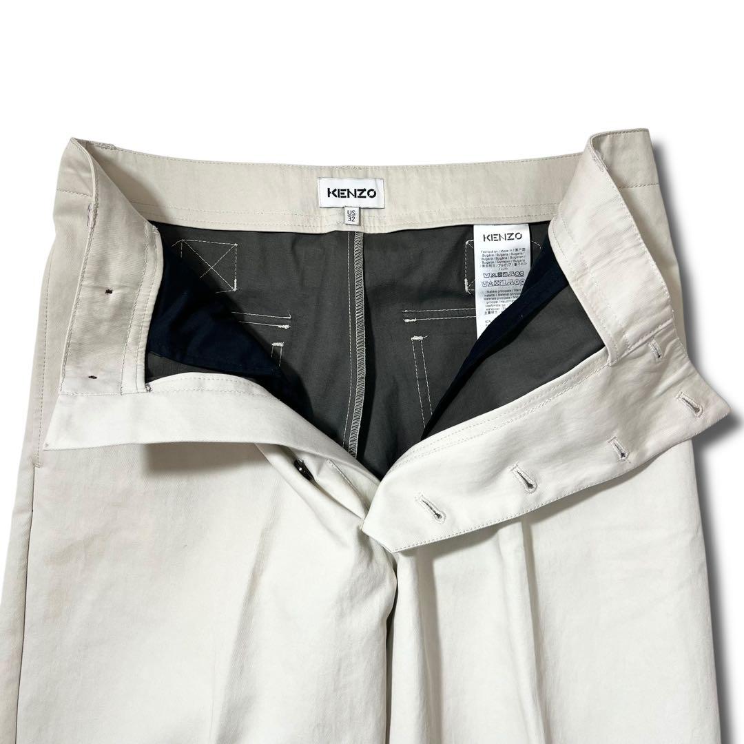 極美品 22SS KENZO ワイド トラウザーズ パンツ 32