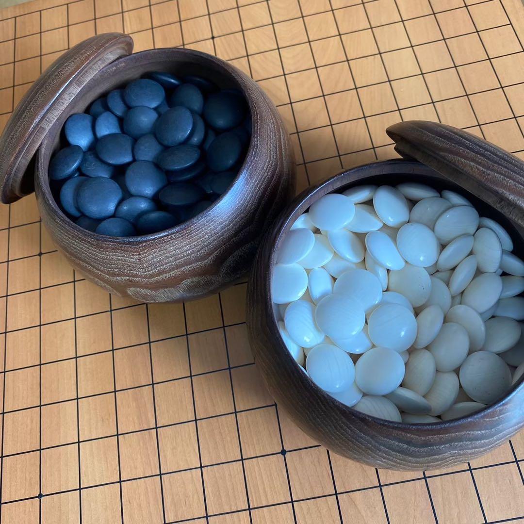囲碁セット　足付　ヘソ付