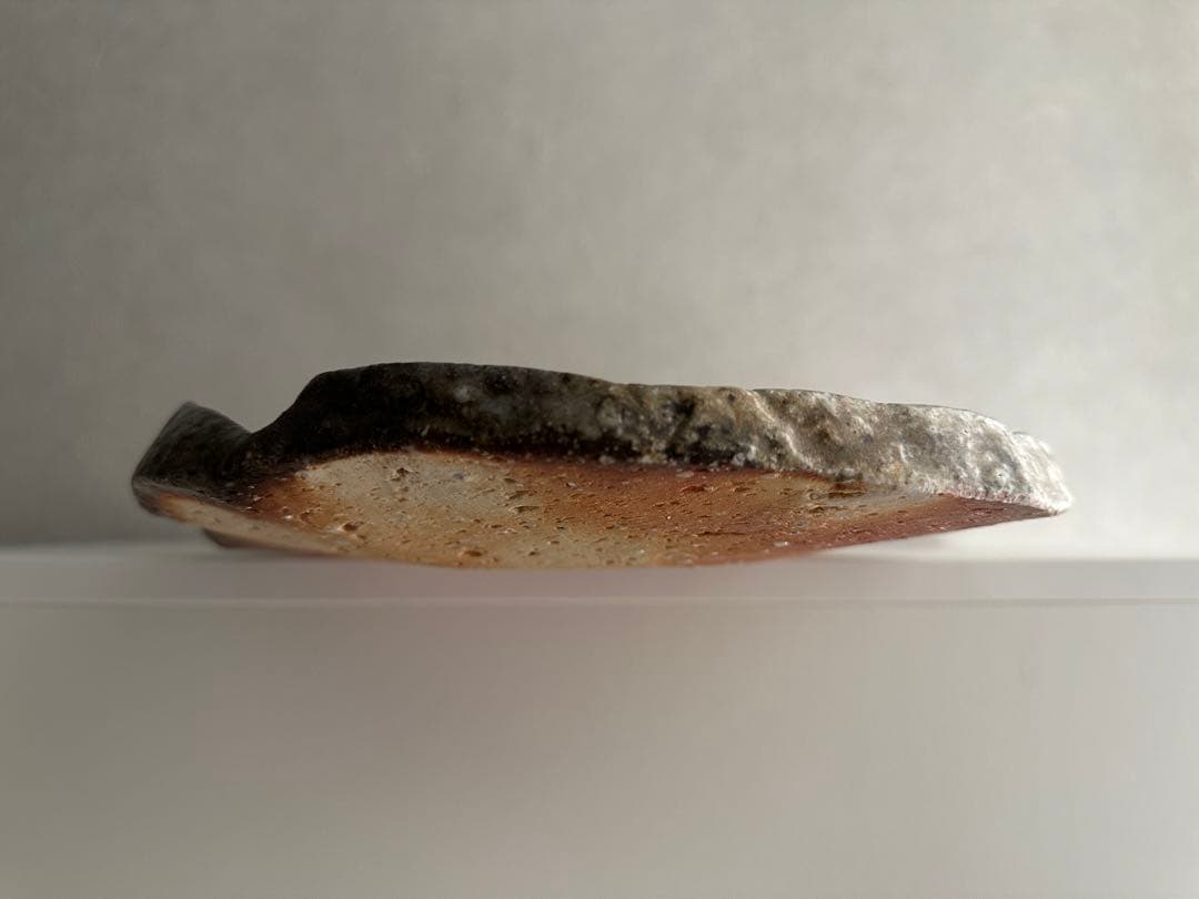 藤岡周平 伊賀 刻文 楕円皿 共箱