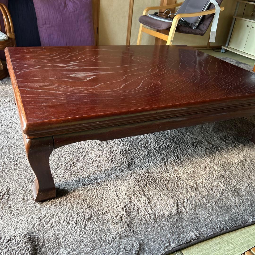 木製ダークブラウン座卓 長方形