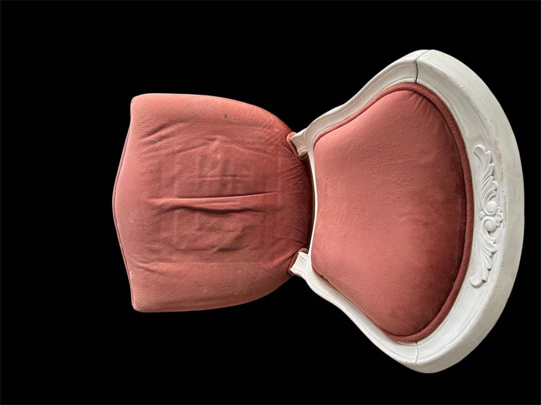 フレンチスタイル ピンクベルベットチェア アメリカ買い付け　猫足