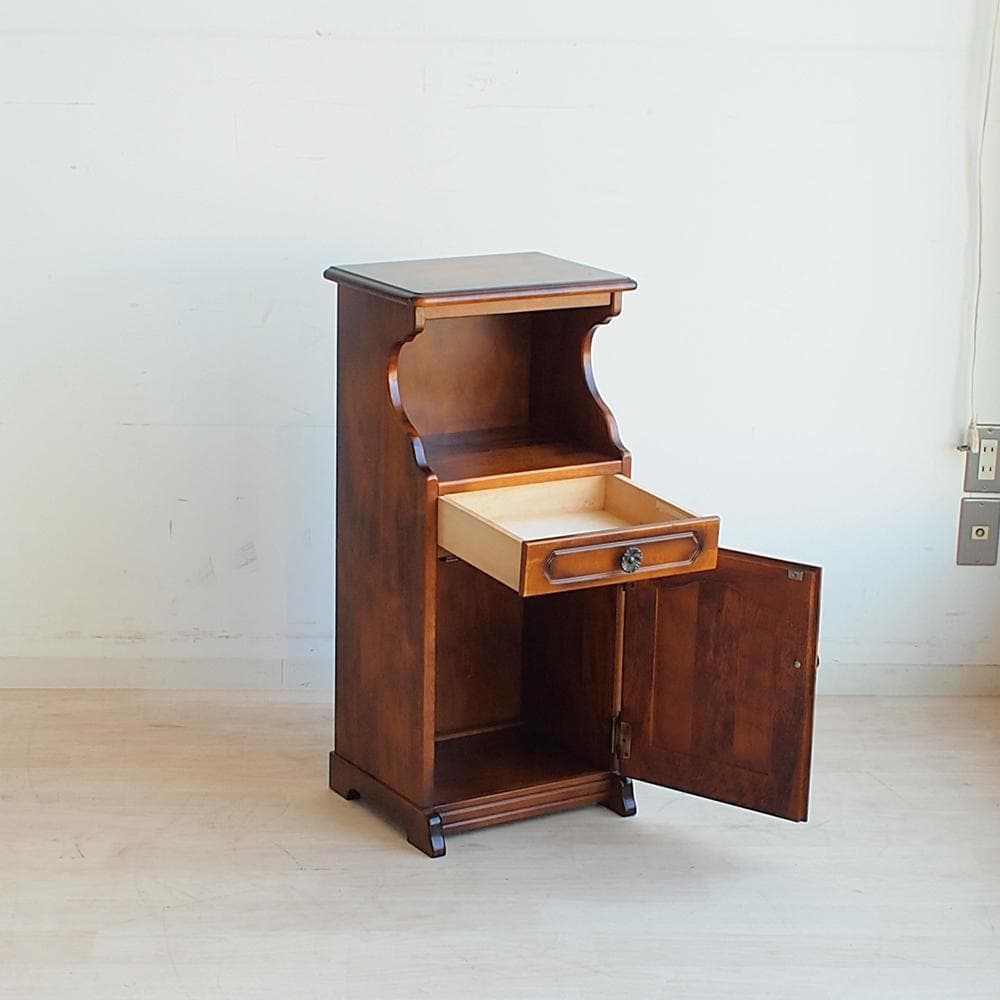 80's オールドカリモク/karimoku コロニアル 電話台 ビンテージ