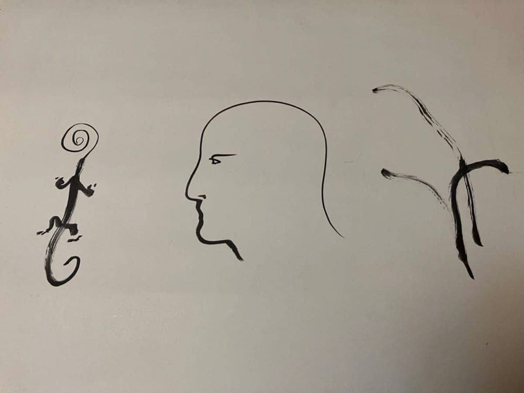 値下★大竹伸朗サイン、ドローイング入ポスター/84-87 / MICHIAKI画