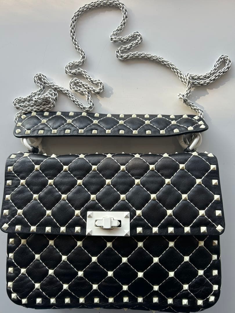 VALENTINO ロックスタッズスパイク　チェーンショルダーバッグ　2way