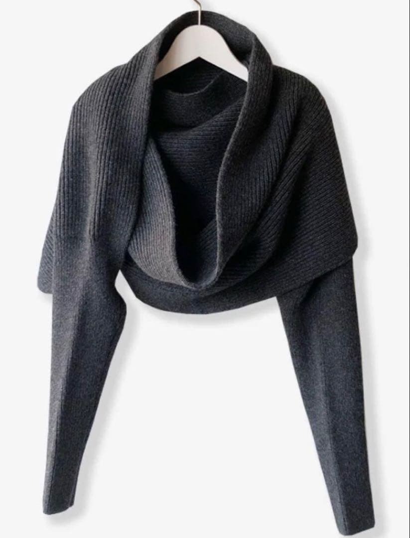 フミカウチダ fumika uchida オフショルダーニット マフラー