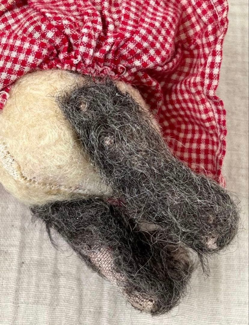 アンティークヴィンテージ英国製小さなうさぎバニーぬいぐるみテディベアビスクドール