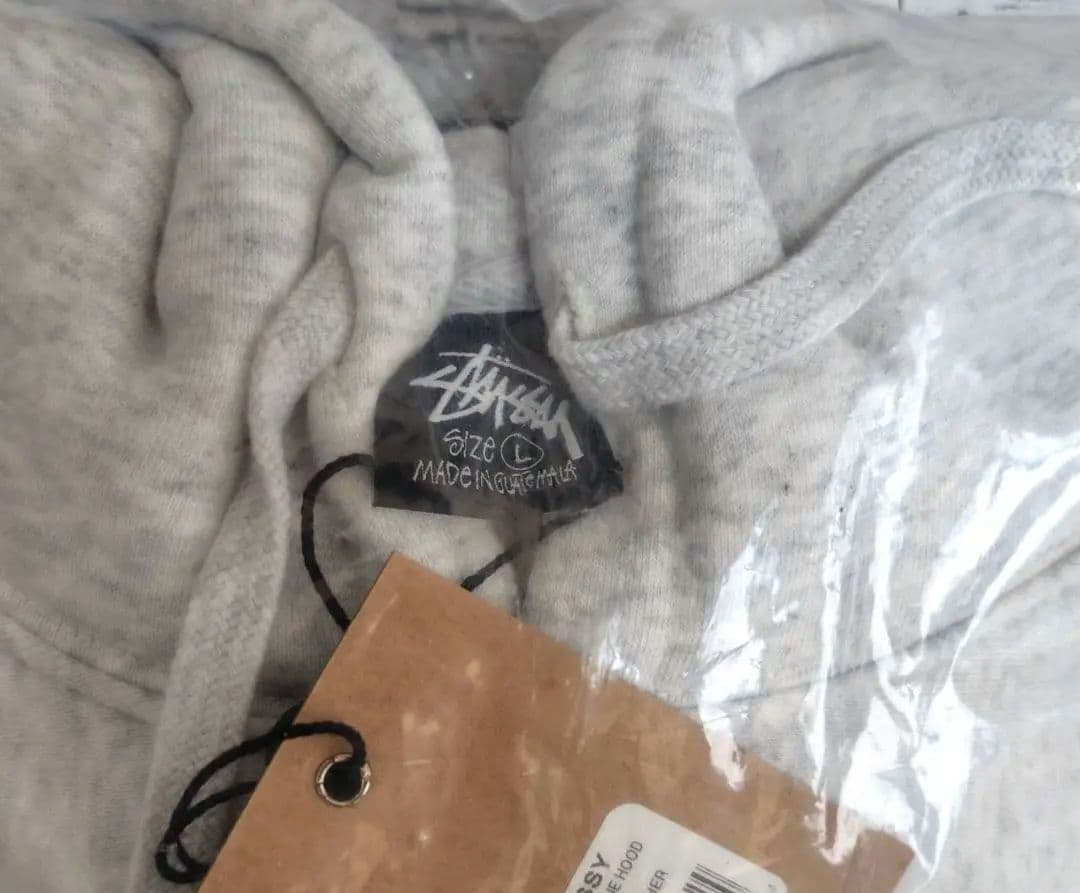 STUSSY APPLIQUE PULL OVER Lサイズ グレー