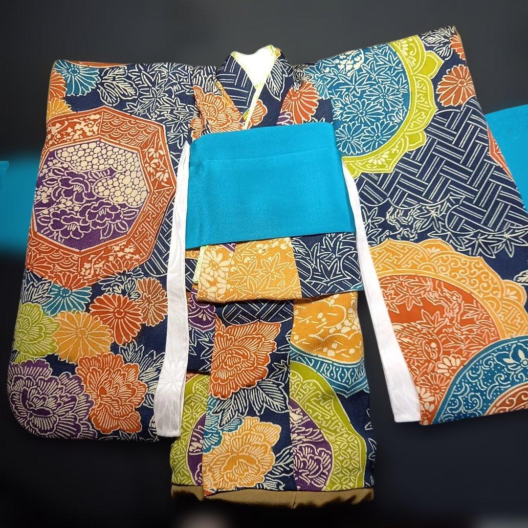 市松人形　12号 正絹　着物　兵児帯　男の子　女の子　ドール