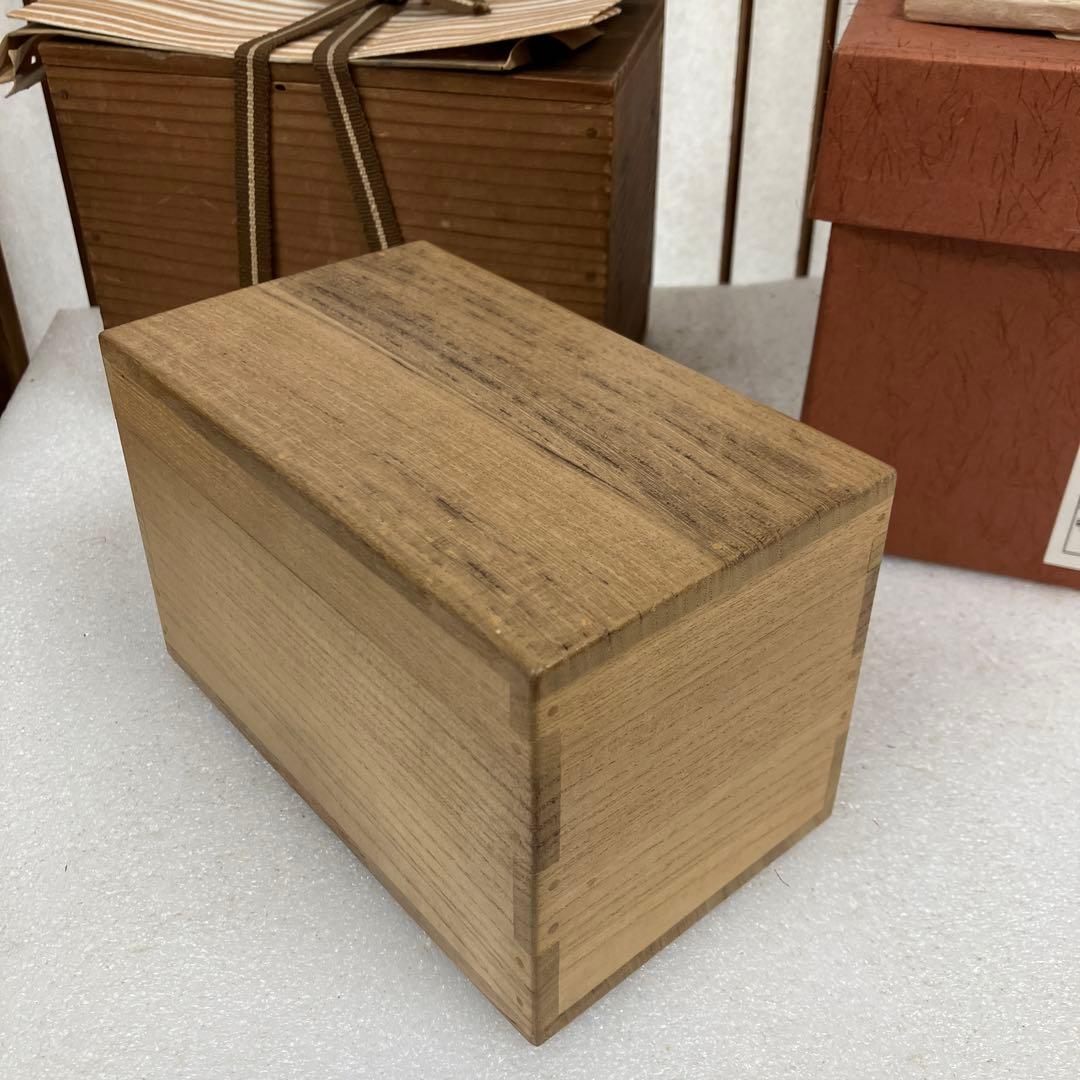 骨董品　茶道具　利休形　茶通箱　好古斎名判　不染斎書付　N568CTF