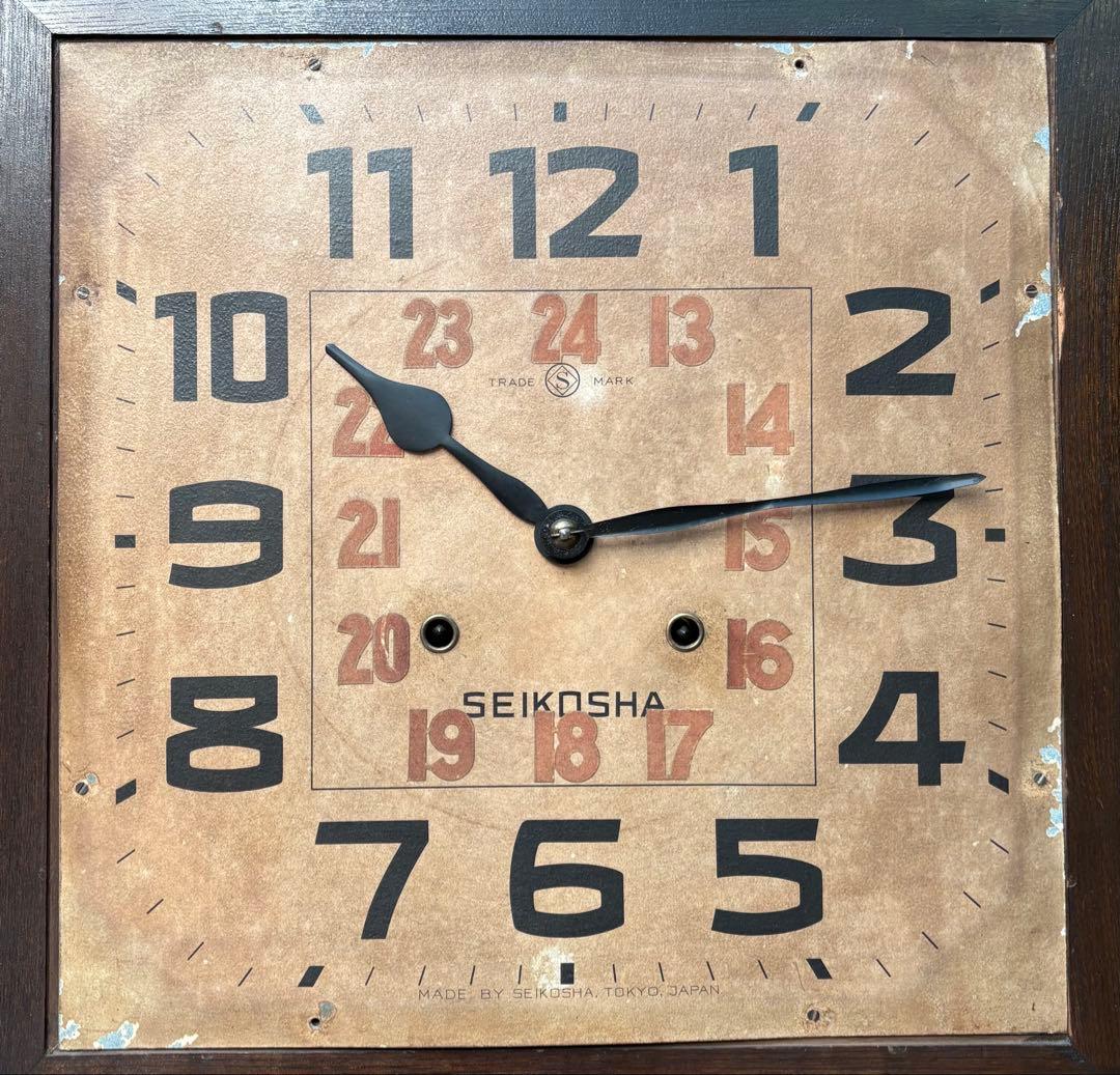 【希少】精工舎 角型グレシャム 掛時計