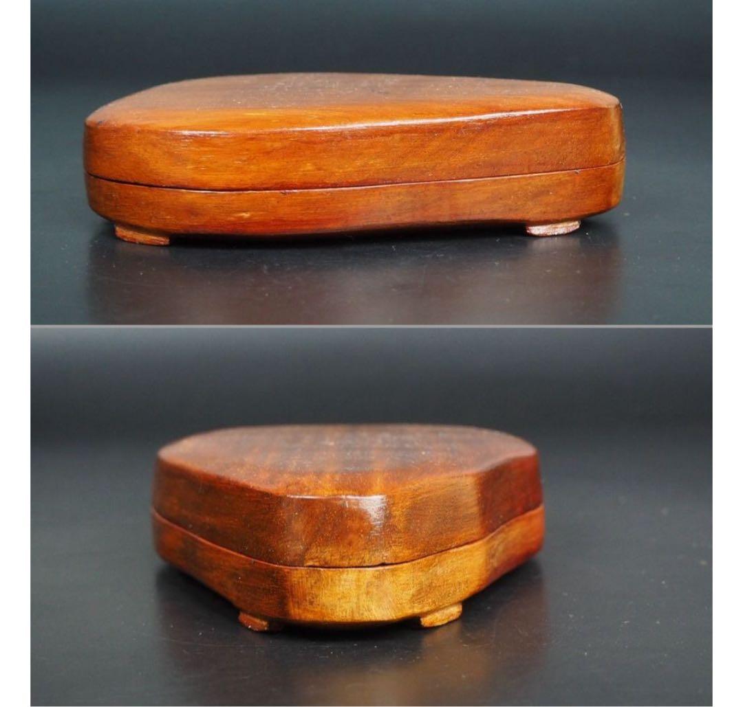 送料無料　時代物　瓢箪彫端渓硯　書道具