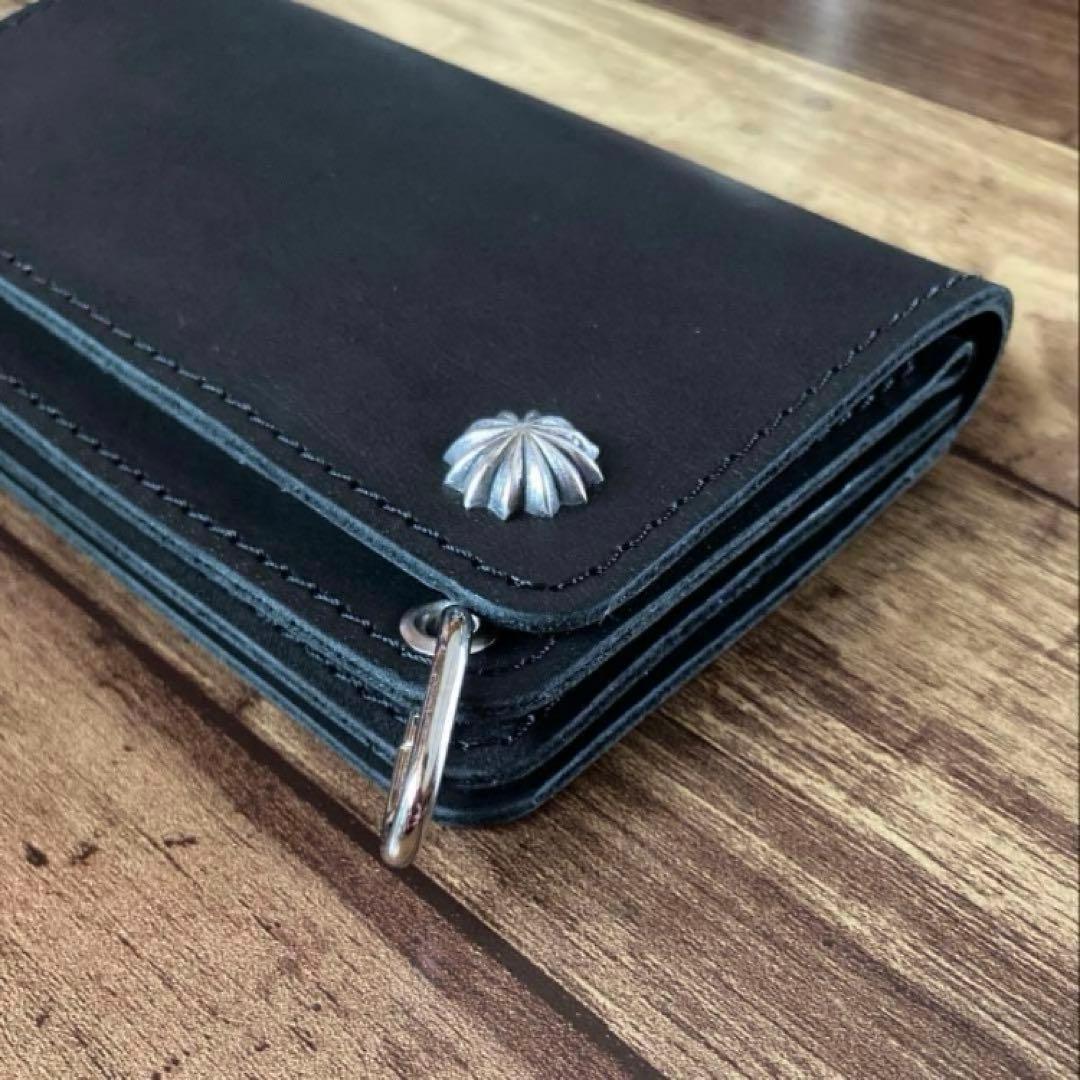 【まき】ミドルトラッカーウォレット アポロコンチョ【お札を折らずに収納】